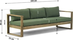 Stoel en Bank Loungeset 5 personen Teak Old teak greywash  Garden Collections Newbury