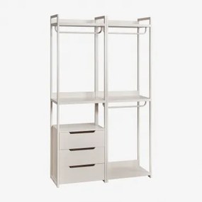 Open Modulair Kast Van 2 Delen Met Ijzeren Lades Velunis Gardenia Wit - Sklum