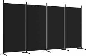 vidaXL Kamerscherm met 4 panelen 346x180 cm stof zwart