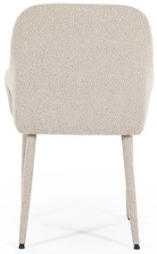 By-Boo Fika Scandinavische Eetkamerstoel Met Armleuning Taupe