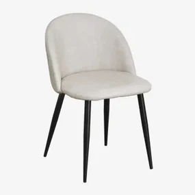 Kana Kunstleren Eetkamerstoel Grijs – Taupe – Koel & Natuurlijk Hout - Sklum