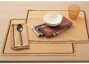 Set van 2 placemats linnen/katoen Menorca