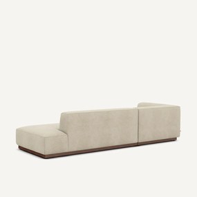 XL hoekbank links in linnen fluweel, JACOPO