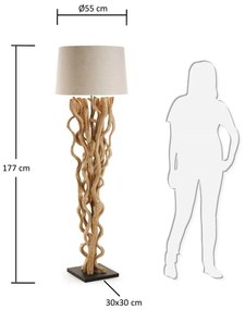 Kave Home Nuba Vloerlamp Hout