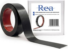 Zelfklevende decoratieve sierlijst Rea P14454CD 3,8cm Brush Black