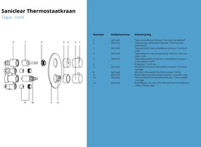 Saniclear Talpa ronde inbouw kraan thermostatisch chroom