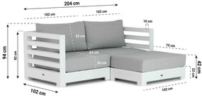 Chaise Loungeset 2 personen Aluminium Wit Santika Furniture Santika Phantom