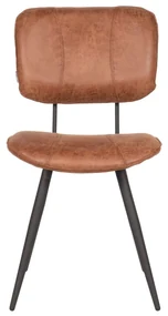 LABEL51 Eetkamerstoelen 2 st Fos 49x60x87 cm cognackleurig