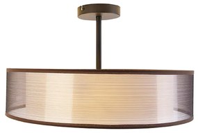 Smart plafondlamp bruin met wit 50 cm 3-lichts incl. 3 Wifi A60 - Drum Duo