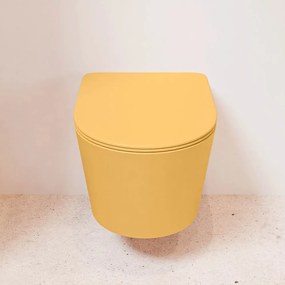 Mondiaz Lavie toiletpot randloos met softclose zitting ocher