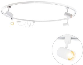 Modern railsysteem met 4 spots wit 1-fase rond - Iconic Jeana