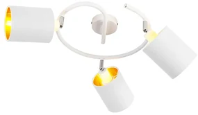 Stoffen Moderne plafondlamp wit 3-lichts - Lofty Modern E14 cilinder / rond rond Binnenverlichting Lamp