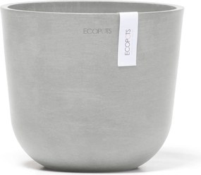 Ecopots bloempot Oslo Mini 19 - Rond - White Grey - Diameter 19 x H16,5 cm