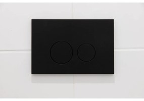 Qeramiq Push metalen drukplaat mat zwart met ronde knoppen voor o.a. UP320 inbouwreservoir