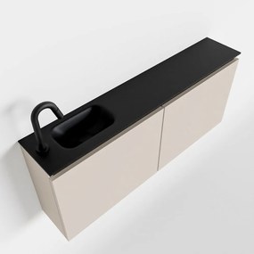 Mondiaz Ture 120cm toiletmeubel linen met wastafel urban links 1 kraangat