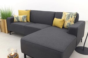 Boavista Sunbrella loungebank chaise longue - Sooty - 2-delig - links
