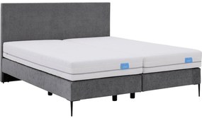 Goossens Boxspring Ease One Incl. Matras, Vlak 140 x 200 cm (=2x 70 x 200 cm) met hoofdbord + 2x matras shapes 1