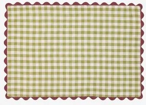Isvel Katoenen Placemat Cedar-groen - Tapioca-beige - Sklum
