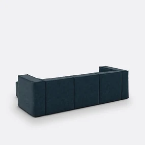 Modulaire 3-zit en poef, vintage fluweel, Seven