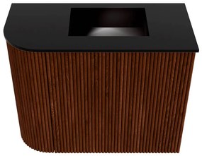 Mondiaz Joya 50cm toiletmeubel ronding links ruby met wastafel faye rechts zonder kraangat urban