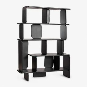 Mango Houten Boekenkast 140x190 Cm Agathe Gewoon Zwart - Sklum