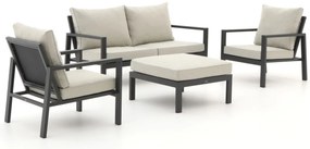 Stoel-bank loungeset Manifesto  | 4 personen | Loungeset Grijs | Aluminium | Kees Smit Tuinmeubelen