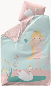 Katoensatijnen kinderdekbedovertrekset Little Princess