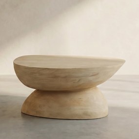 Salontafel Organisch Hout Naturel - 75 X 59cm.