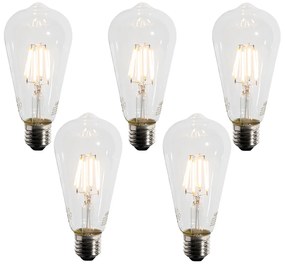 Set van 5 E27 LED lamp met schemerschakelaar / dag-nacht sensor A60 schemersensor 4W 400 lm 2200K