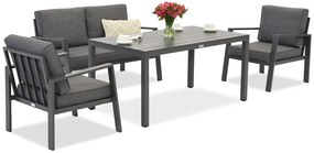 Zakintos Apetito 4 antraciet aluminium set Garden Point