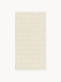 Handgeweven indoor & outdoor vloerkleed Rune met geometrisch patroon