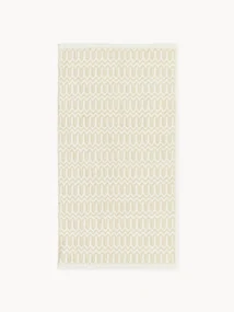 Handgeweven outdoor vloerkleed Rune met geometrisch patroon
