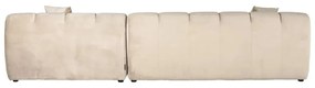 Richmond Interiors Cube Sofa Hoekbank Khaki Velvet 3 Zits + Lounge Rechts