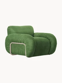 Handgemaakte fluwelen lounge fauteuil Arc