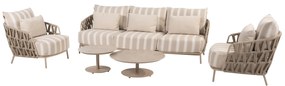 Boaz Beverly stoel bank loungeset 5 delig latte 4 Seasons Outdoor