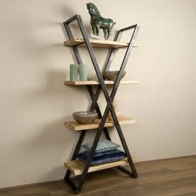 Tower Living Boomstam Stellingkast Acacia Xabia - 90x40x200cm.