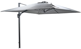 Garden Impressions Hawaii Big Pole telescopic zweefparasol 300x400 cm - donker grijs