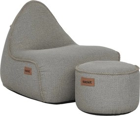 Cobana Lounge Stoel & Pouf Outdoor - Kirra Grey