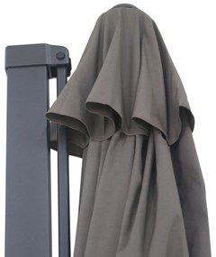 Zweefparasol  3.5m S2 Excellent (excl. voet) Taupe-naturel-bruin Camello Luna