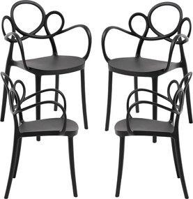 Set 4 Sky Stoelen met Armleuningen