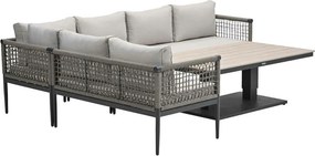 Garden Impressions Burela - Brugge lounge dining set 5-delig links - taupe