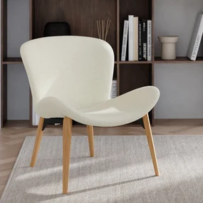 Dan-Form Paragon Fauteuil In Scandinavisch Design Wit Met Eiken