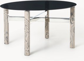 Eettafel Sam met glazen blad, in verschillende maten
