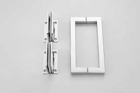 Saniclear Modern scharnieren + handvat voor douchedeur chroom
