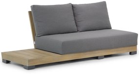 U-Vorm Loungeset 8 personen Teak Old teak greywash  Lifestyle Garden Furniture Hilton/Seaside