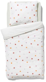 HEMA Peuter Dekbedovertrek 120x150 Zacht Katoen Stip Wit (wit)