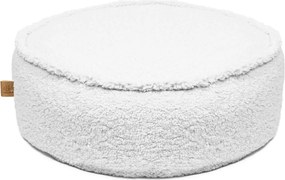 Ronde Kinderpoef Bearly Teddy - Wit