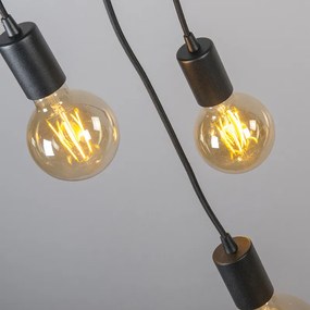 Smart Industriële hanglamp zwart incl. Wifi G95 3-lichts - Facil Design, Modern E27 cilinder / rond Binnenverlichting Lamp