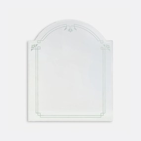 Wandspiegel, gegraveerd en afgeschuind, L75 x H90 cm, MIRAL