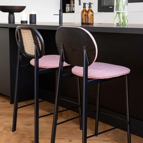 Zuiver Spike Webbing Counter Barkruk Retro Webbing Roze